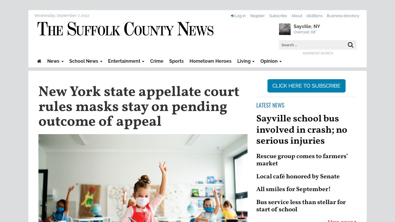 New York state appellate court rules masks stay on pending outcome of ...