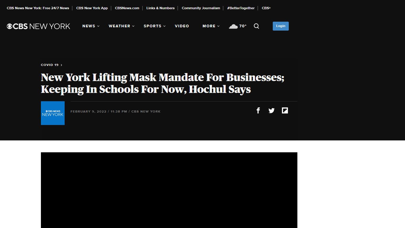 New York Lifting Mask Mandate For Businesses; Keeping In ... - CBS News